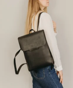 Brown Leather Backpack,Laptop Travel Rucksack Leather