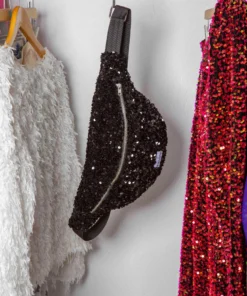 Banana Nina - Sequin fabric - Black