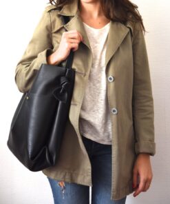 Handbag, shoulder bag, leather bag for women black color