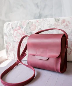 Purple Leather Crossbody Bag Women Shoulder Bag Mini Bag