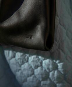 Leather bag for women, black leather